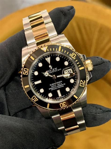 price rolex submariner date steel yellow gold|18k gold Rolex watch prices.